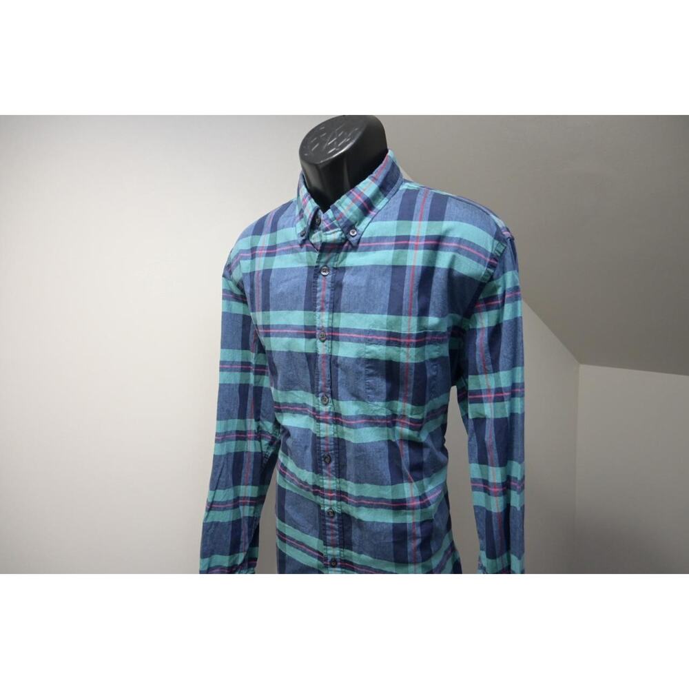 J‎ Crew Casual Plaid Dress Shirt Long Sleeve Button Up Front Pocket Mens XL